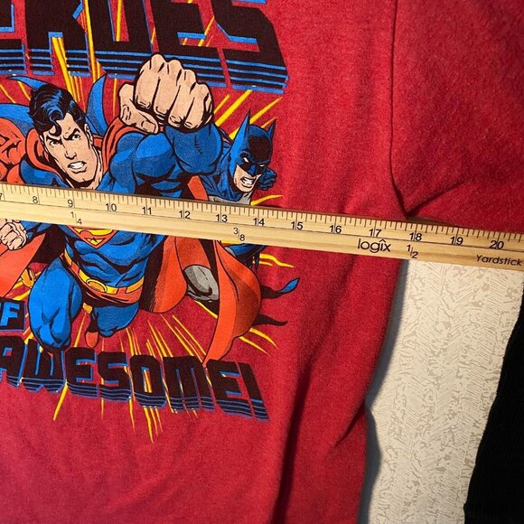 Justice League Of America Boys Heroes of Awesome Red Shirt XL 14/16 - Picture 6 of 8